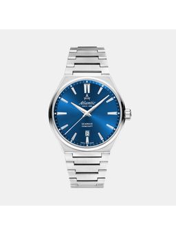 Atlantic - Blue Stainless Steel Analog Watch (58366.41.51) (M)