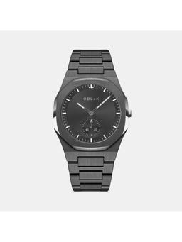 Oblik - Grey Stainless Steel Analog Watch (Zeus-Grey) (M)