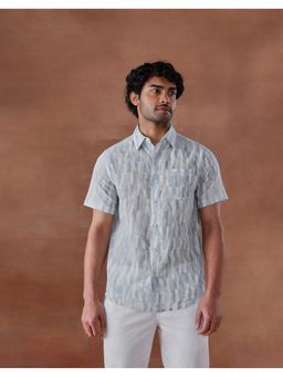 Fabindia - Blue Cotton Abstract Shirt