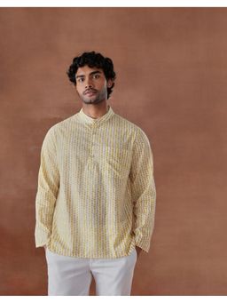 Fabindia - Yellow Cotton Geometric Shirt