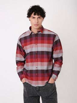 BLNK - Red Cotton Checks Shirt