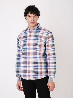BLNK - Red Cotton Checks Shirt