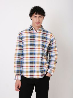 BLNK - Yellow Cotton Checks Shirt