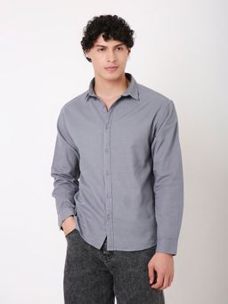 BLNK - Blue Cotton Solid Shirt