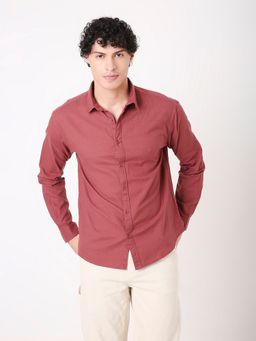 BLNK - Red Cotton Solid Shirt