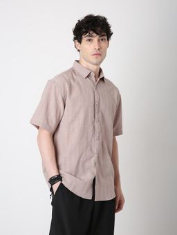 BLNK - Peach Polyester Stripes Shirt