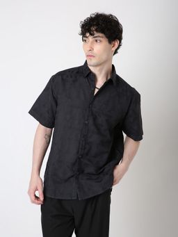 BLNK - Grey Cotton Textured Shirt