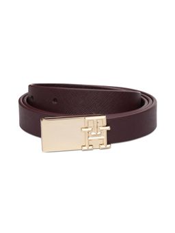 Tommy Hilfiger - Women Cashe Leather Casual Belt - Wine