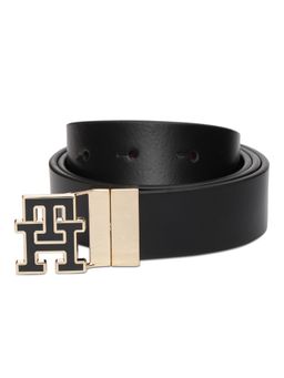 Tommy Hilfiger - Women Cynus Leather Reversible Belt - Black & Wine