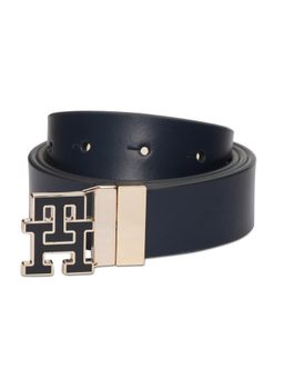 Tommy Hilfiger - Women Cynus Leather Reversible Belt - Navy Blue & Cream