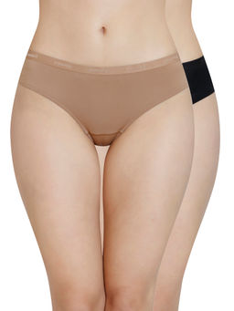 Amante - Solid Mid Rise Bikini Panty (Pack of 2) - Multi-Color