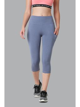 Van Heusen Woman Lingerie and Athleisure - Van Heusen Proactive Women Snug Fit & High Stretch Yoga Capri - Goblin Blue