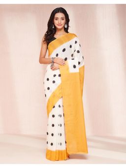 Fabindia - Natural Cotton Ikat Woven Saree without Blouse