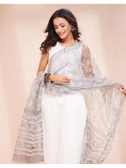 Fabindia - Green Cotton Silk Dupatta