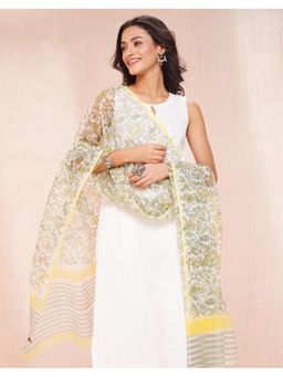 Fabindia - Yellow Natural Cotton Silk Dupatta