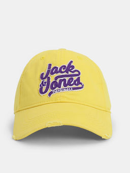 Jack & Jones - Yellow Embroidered Logo Varsity Cap