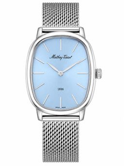 Mathey-Tissot - Martin Stainless Steel Blue Dial Watch For Women -D7919ASK (Medium)