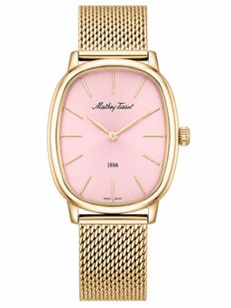 Mathey-Tissot - Martin Stainless Steel Pink Dial Watch For Women -D7919PK (Medium)