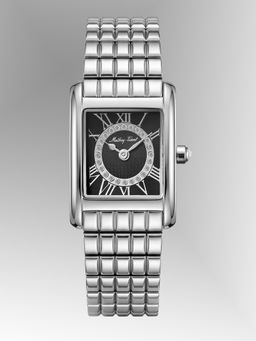 Mathey-Tissot - Lolly Stainless Steel Black Dial Watch For Women -D972AN (Medium)