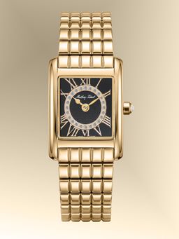 Mathey-Tissot - Lolly Stainless Steel Black Dial Watch For Women -D972PYN (Medium)