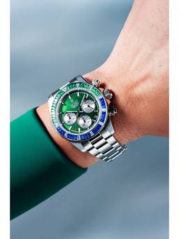 Duxot - Accelero Rainbow Stainless Steel Green Dial Watch For Men -DX-2064-88 (Medium)