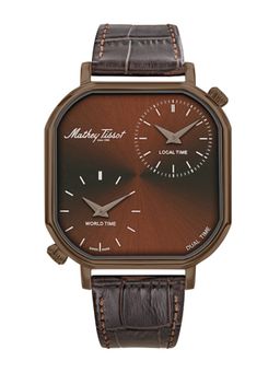 Mathey-Tissot - Monsoon Dual-Time Stainless Steel Brown Dial Watch For Men -H7917DTRLM (Medium)
