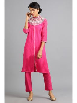 WISHFUL by W - Pink Gota Work Kurta