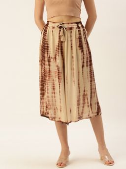 De Moza - Women Culottes Printed Rayon Brown