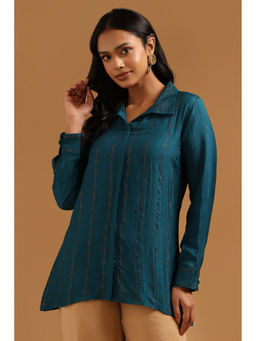 Soch - Teal Embellished/Sequined Regular Tunic