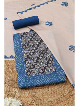Soch - Indigo Embellished/Sequined Unstitched Top & Bottom with Dupatta