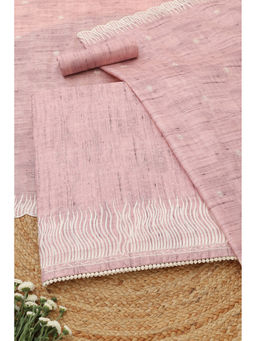 Soch - Pink Embroidered Unstitched Top & Bottom with Dupatta