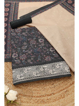 Soch - Green Floral Unstitched Top & Bottom with Dupatta
