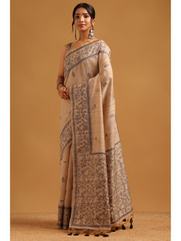 Soch - Black Embroidered Saree Unstitched Blouse Piece