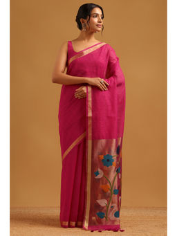 Soch - Pink Embellished/Sequined Saree Unstitched Blouse Piece