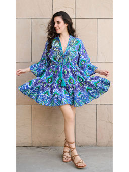 CINCIN Fashion - Boho Tide Embroidered V - Neck Dress