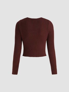 topshop ribbed cropped knitted sweater