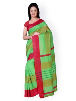 Sareemall - Green Printed Saree Unstitched Blouse