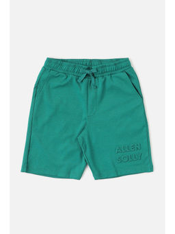 Allen Solly - Boys Green Solid Shorts