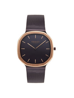 Obaku - Oktant Ocean Analog Black Octagon Dial Men Watch - V253GXXNMN