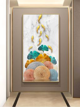 The Next Decor - Chromatic Fish Glass Finish Vertical Wall Art