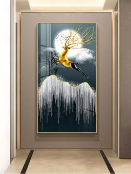 The Next Decor - Colorful Petal Mosaic Glass Finish Vertical Wall Art