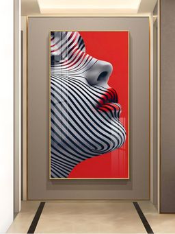 The Next Decor - Stripes of Distinction Glass Finish Vertical Wall Art