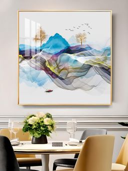 The Next Decor - Alpine Vista Glass Finish Square Wall Art