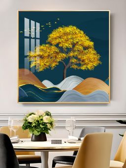 The Next Decor - Bright Abode Glass Finish Square Wall Art