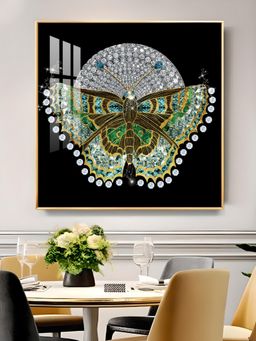 The Next Decor - Butterfly Bliss Glass Finish Square Wall Art