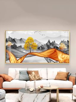 The Next Decor - Autumnal Elegance Glass Finish Horizontal Wall Art