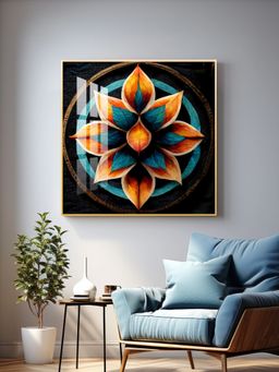 The Next Decor - Petal Panorama Glass Finish Square Wall Art