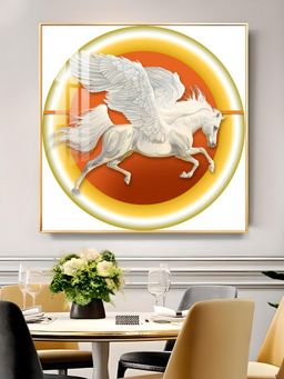 The Next Decor - Winged Horse Harmony Glass Finish Square Wall Art