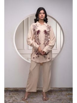 Juniper - Women Cream Embroidered Sequined Co-Ord Set