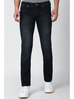 Peter England - Men Navy Dark Wash Slim Tapered Jeans